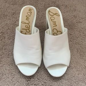 Sam Edelman white mules